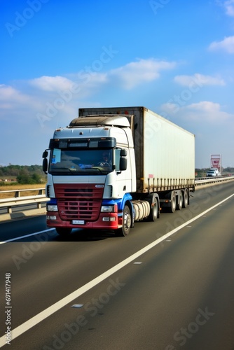 A container-laden truck en route to its destination © Emanuel