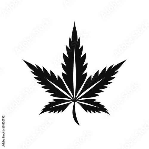 Marijuana leaf symbol graphic design illustration