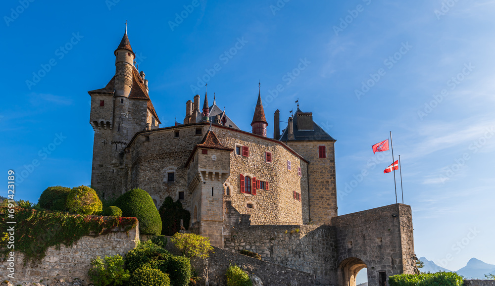 Castle of Menthon-Saint-Bernard, in Haute Savoie, France