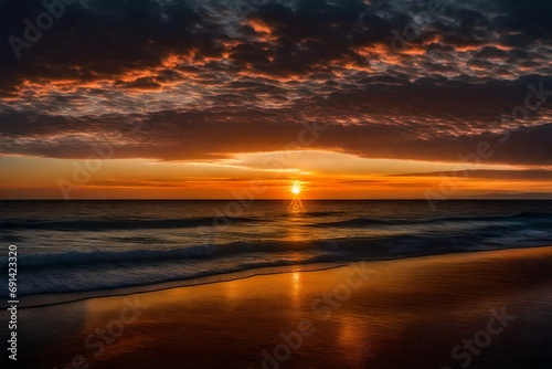 sunset on the beach © Aniqa