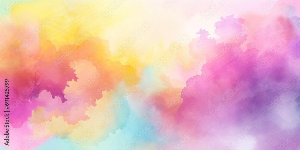 Colorful watercolor background, abstract background, Generative AI