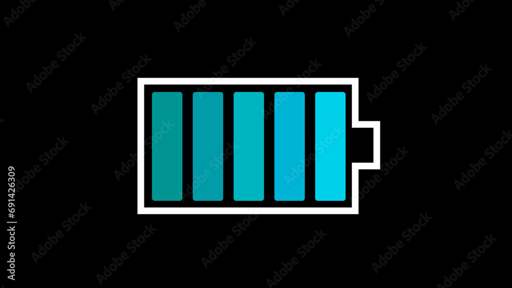 Battery charge level. Battery icon vector for web and mobile app. Discharged and fully charged battery. Battery charge from high to low. Vector Illustration. Battery charge level. Battery icon vector for web and mobile app. Discharged and fully charged battery. Battery charge from high to low. Vector Illustration.