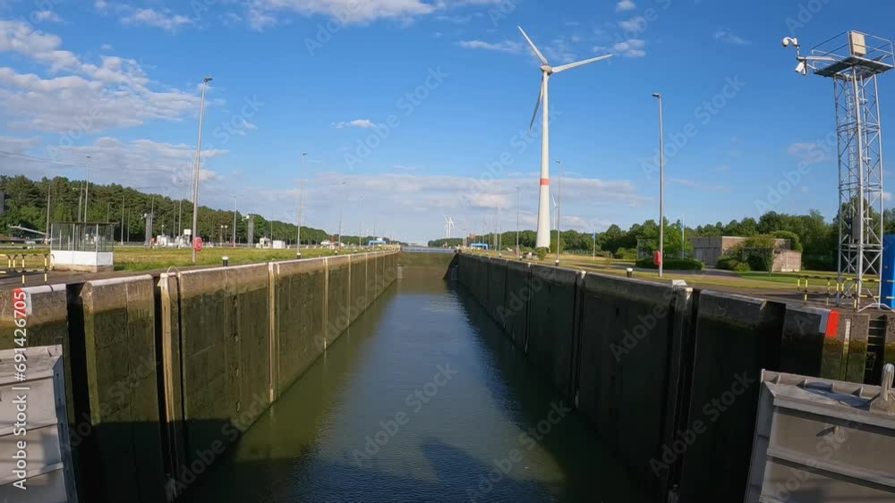 Sentinel Wind Machine This footage features an impressive view of a lock system, a vital ...