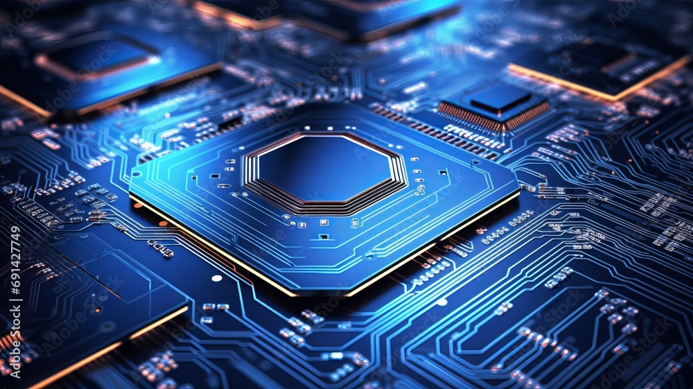 Circuit board. Technology background. Central Computer Processors CPU ...