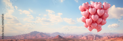 Helium Balloons Soaring Skyward as Hearts Cherish the Graceful Ascension