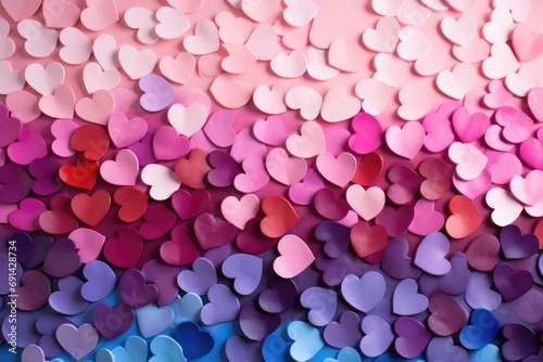 Panoramic Love and Friendship Heart Background 