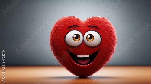 Humorous faced Red Heart Emoji
