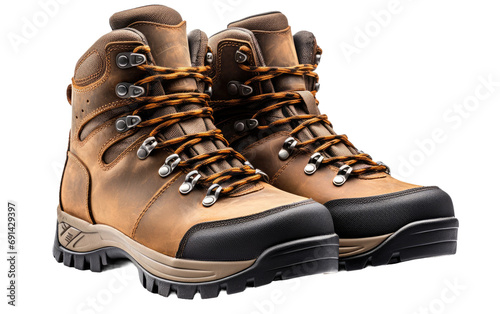 Hiking Boots On Isolated Background