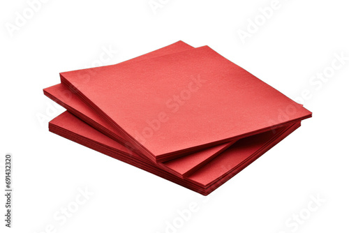 red paper PNG isolated on white transparent background