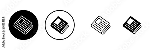 Newspaper icons set. news paper icon vector