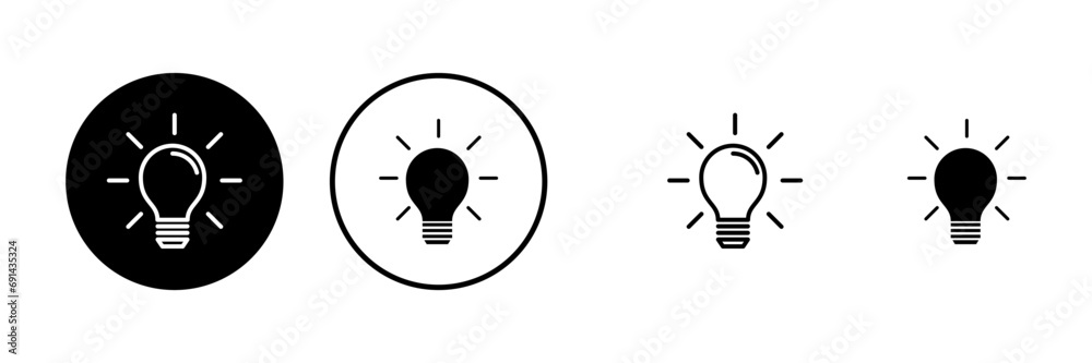 Lamp icons set. Light bulb icon vector. Idea vector icon Lamp icons set. Light bulb icon vector. Idea vector icon