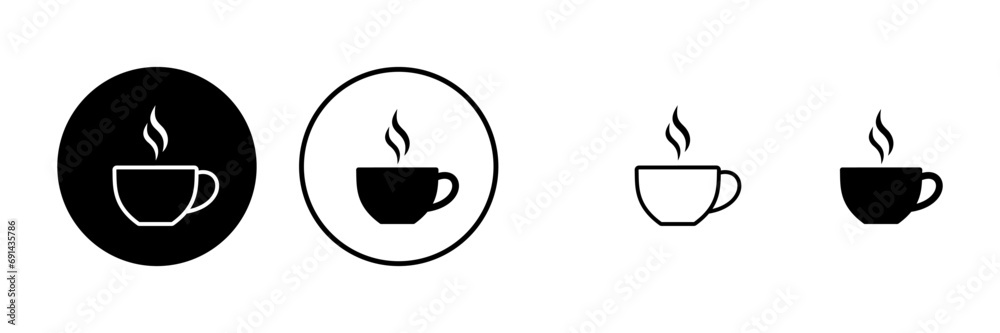 Coffee cup icons set. Coffee cup icon. Coffee vector icon. Tea Coffee cup icons set. Coffee cup icon. Coffee vector icon. Tea