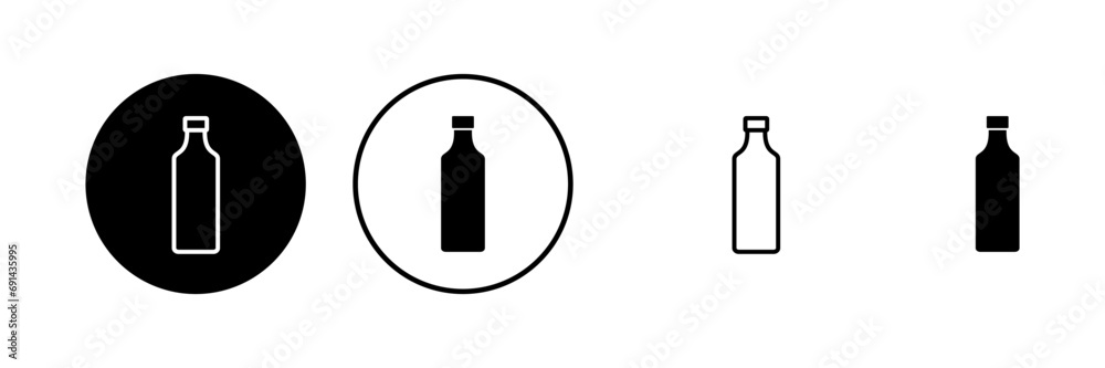 Bottle icons set. Bottle icon in trendy flat design Bottle icons set. Bottle icon in trendy flat design
