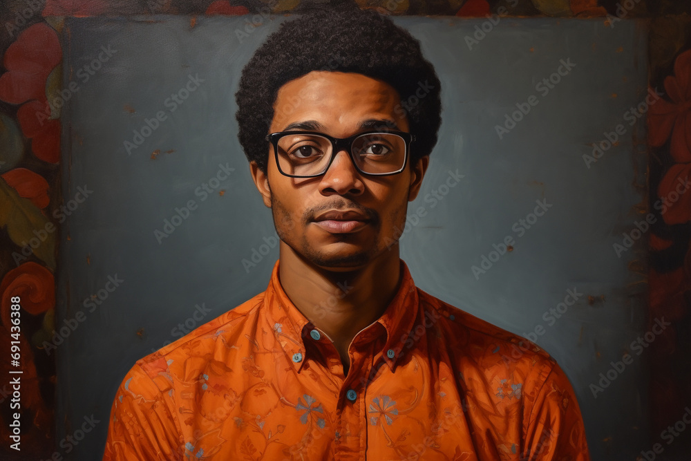 Spectacled Style: Portrait of an Afro-American Man with Glasses Spectacled Style: Portrait of an Afro-American Man with Glasses