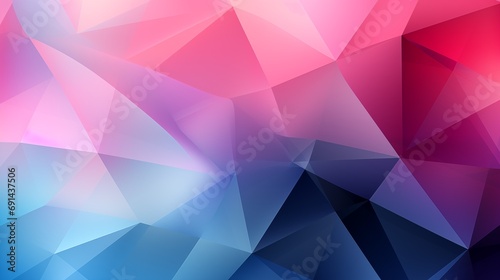 Light Geometric Colored Triangles Background. Generative AI
