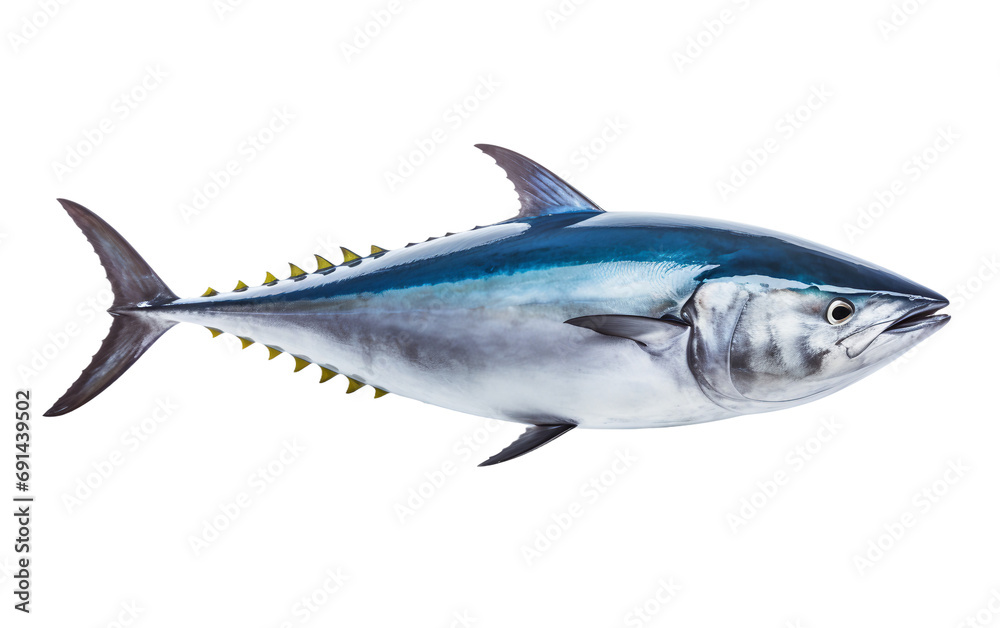 Tuna fish isolated on a transparent background.