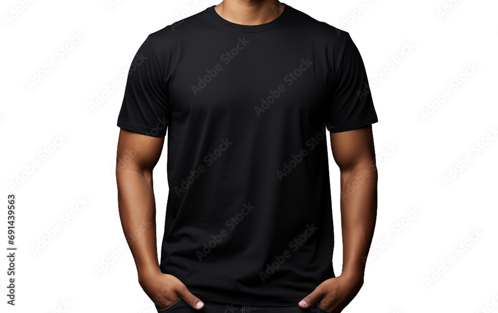 Trendy and Relaxed Men's T-Shirts isolated on a transparent background. - obrazy, fototapety, plakaty 