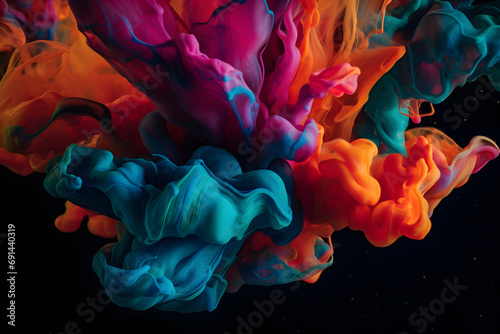abstract colorful background with bubbles.
