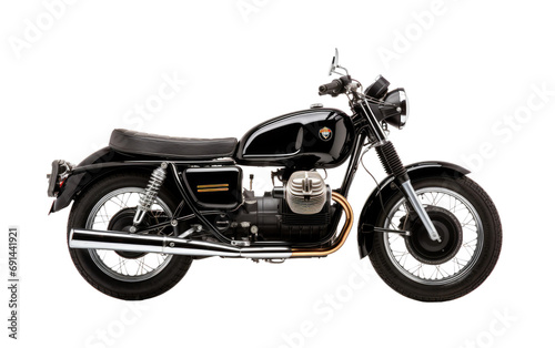 Vintage Moto Guzzi On Transparent Background