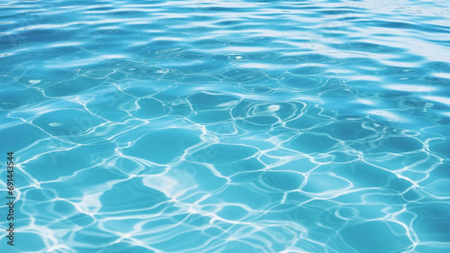Blue water pool surface photo
