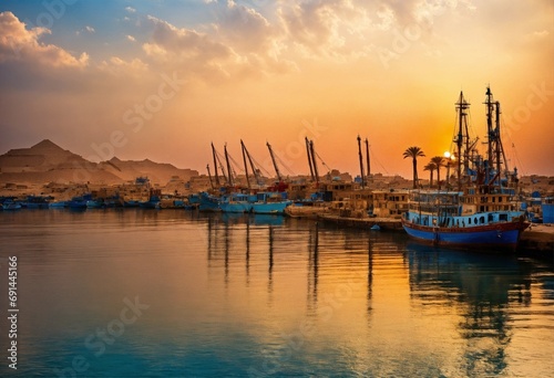 Beautiful Egyptian sea port