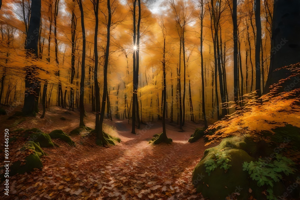 Fototapeta premium autumn in the forest