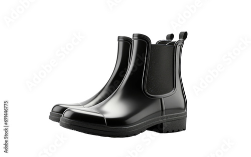 Ankle Rain Boots On Transparent Background