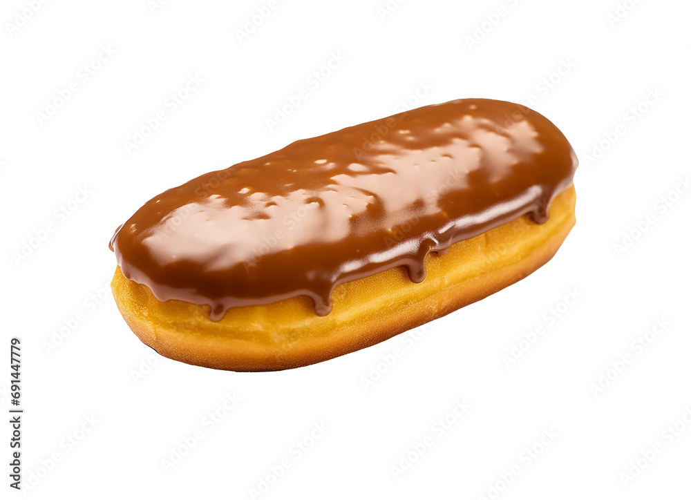 Cake with chocolate topping isolated on transparent background Cake with chocolate topping isolated on transparent background
