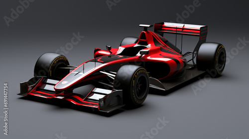 Generic black and red race car