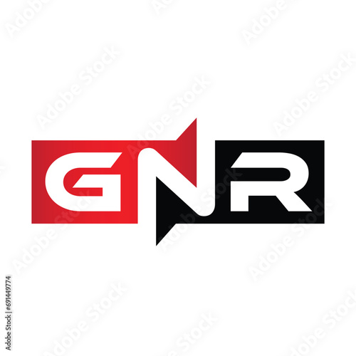 GNR Monogram Initial Letters Logo photo