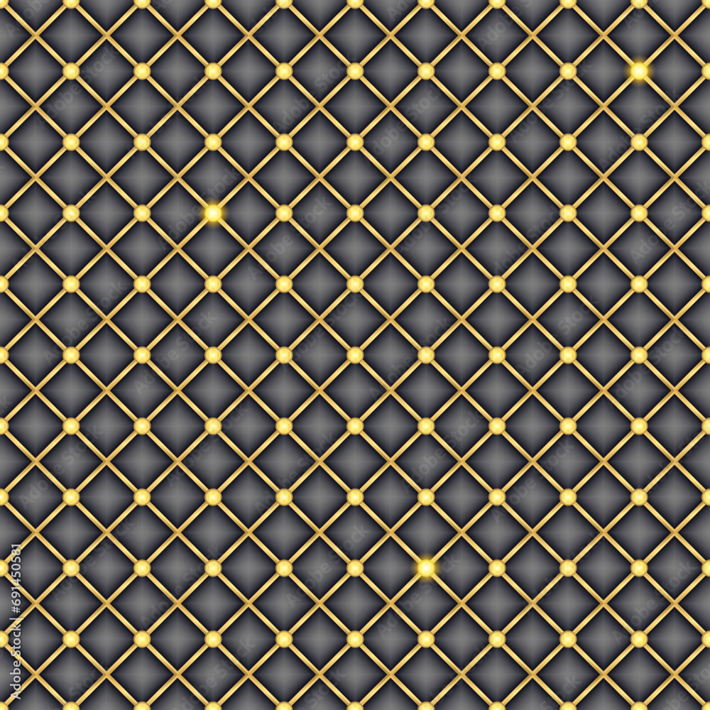Fototapeta premium Metal Grid Background.