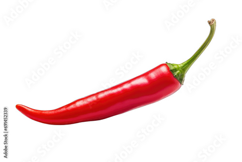 one of red chili PNG isolated on white transparent background