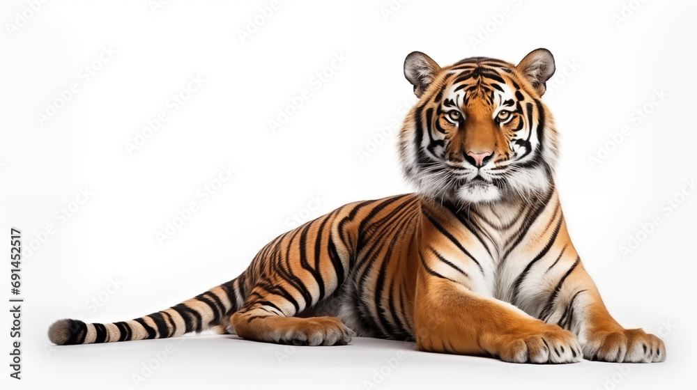 Obraz premium tiger on white background
