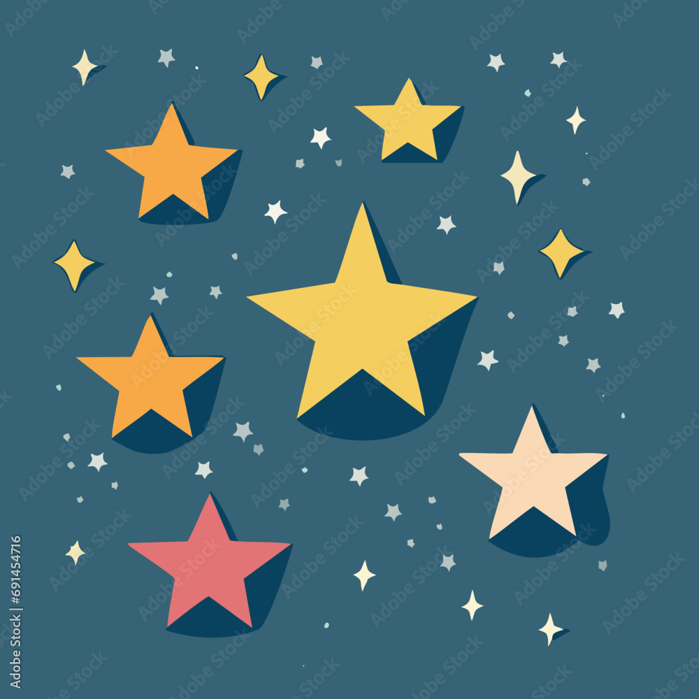 Stars on the sky vector Stars on the sky vector