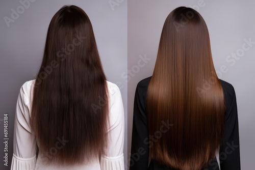 Before And After Keratin Treatment Transformation Of Long Hair