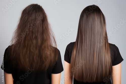 Damaged Hair Before And After Treatment photo