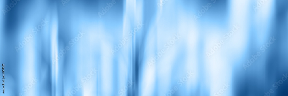 Blue blurred gradient background banner. Mixed motion texture. Panoramic web header. Wide screen abstract vertical lines wallpaper