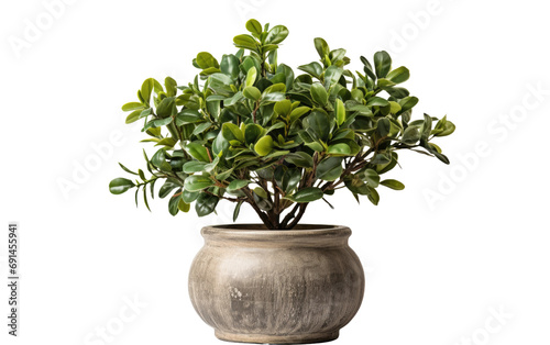 Retro Potted Foliage On Transparent PNG