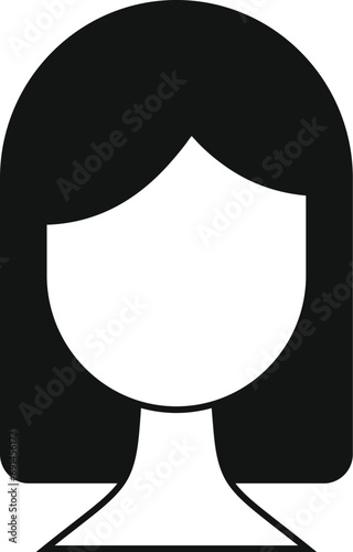 Fashion hairstyle icon simple vector. Woman beauty hairs. Beauty salon care