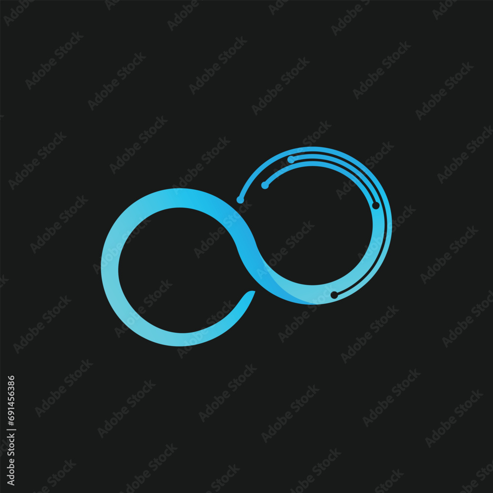 Infinity symbol limitless logo design