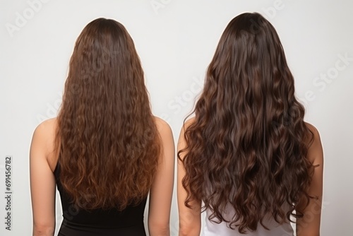Visual Representation Of Hair Straightening And Curling Before And After photo