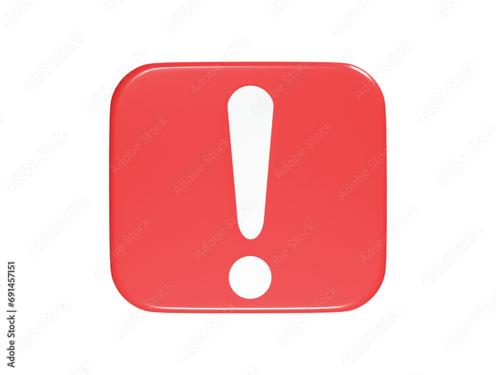 Exclaimed icon vector render element Exclaimed icon vector render element