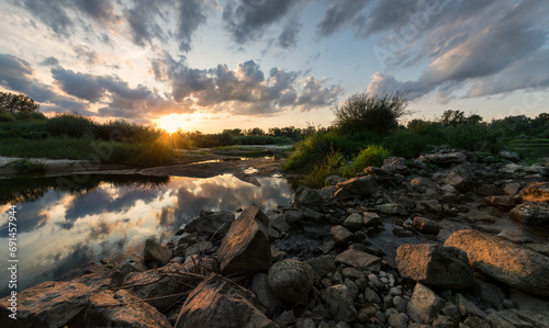 Zachód słońca nad Wisłą