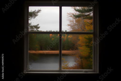 landscape nature view background. view from window at a wonderful landscape nature view. Neural network AI generated art