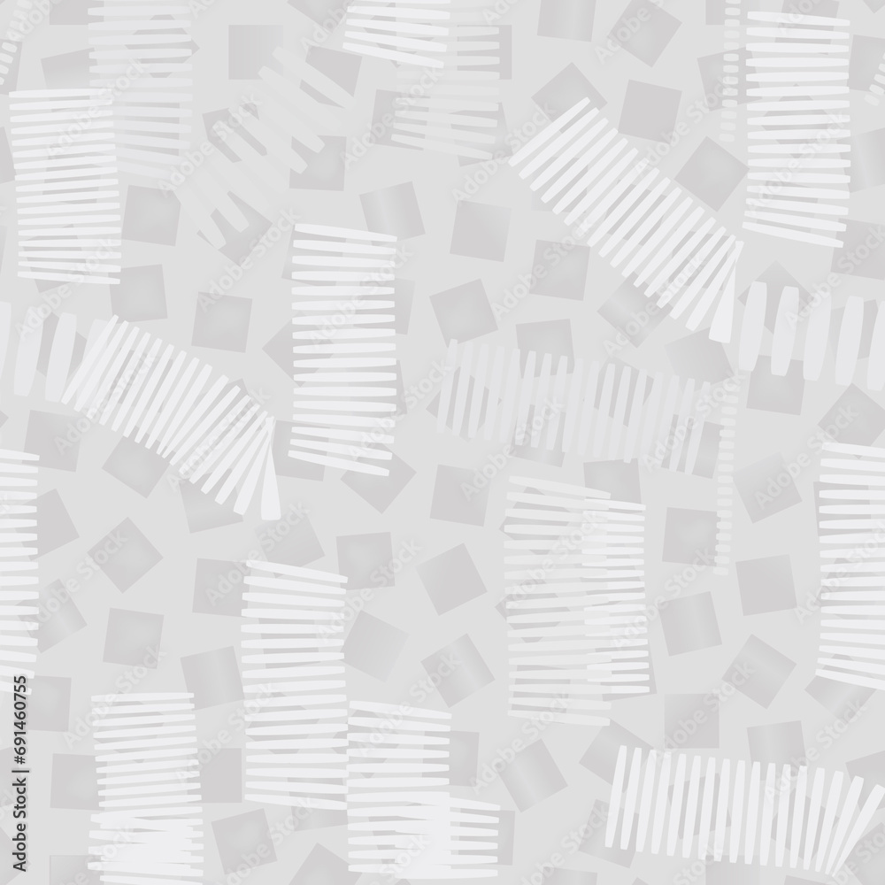 Abstract modern monochrome pattern. Abstract trendy texture. Print with geometric shapes and striped lines. Artistic stylish vector template for seamless background design.