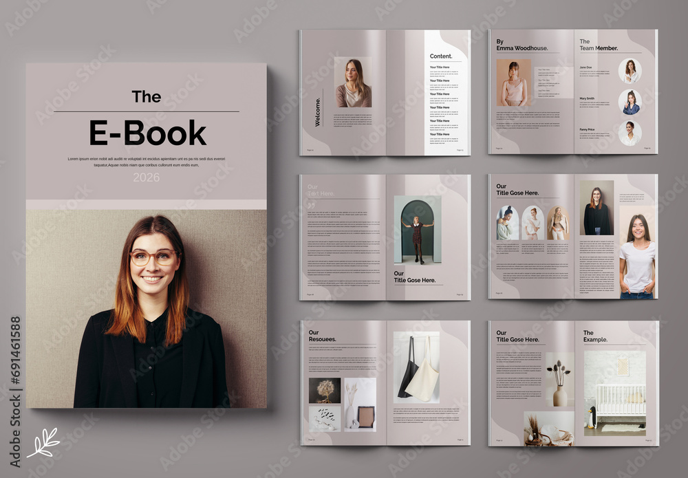 eBook Template Design Stock Template | Adobe Stock