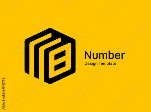 Number 8  logo icon design template elements