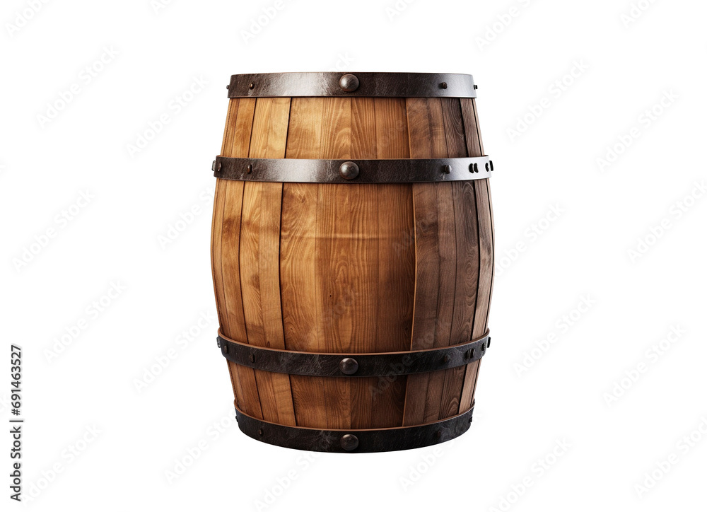 Wooden barrel for wine isolated on transparent background Wooden barrel for wine isolated on transparent background