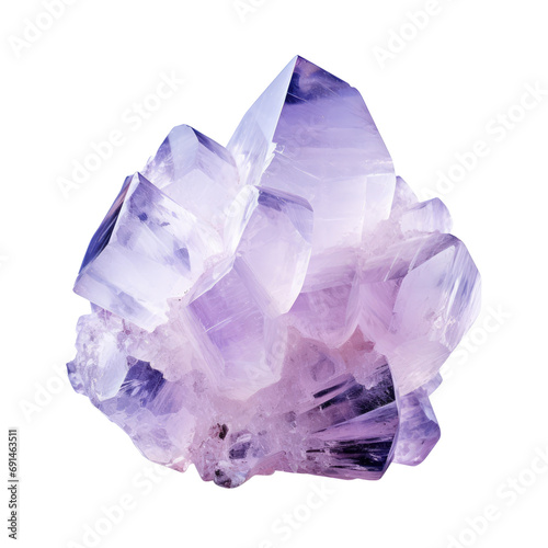 A cluster of deep purple fluorite crystals with vibrant clarity