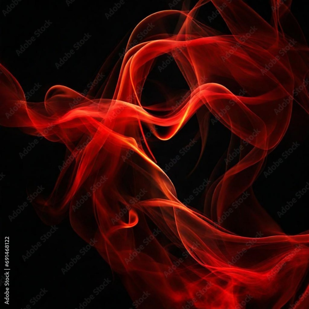 Abstract red smoke flames.